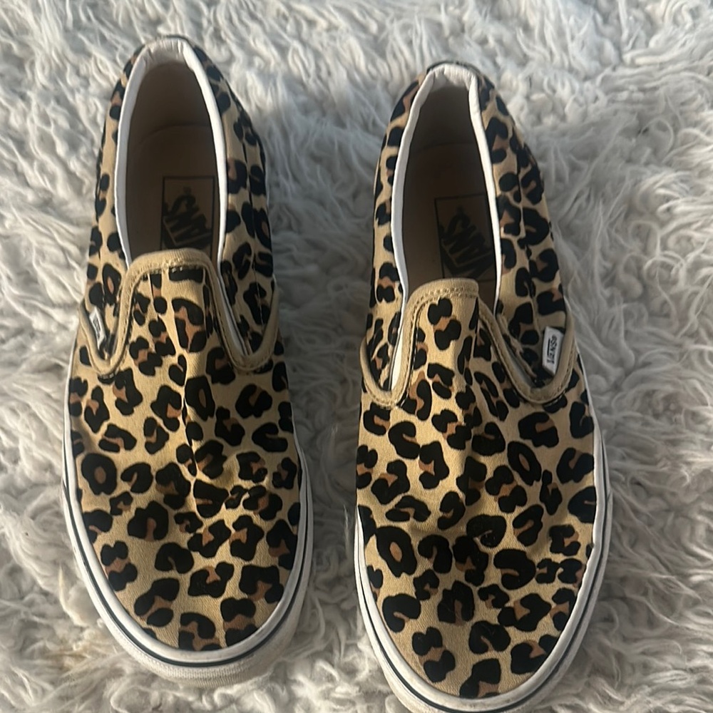 Vans Leopard Print Slip-On Shoes